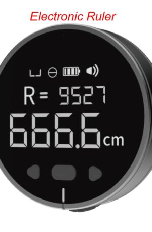 Regla electrónica pequeña Q (Atuman) de  cinta HD y pantalla LCD, regla recargable de larga duración