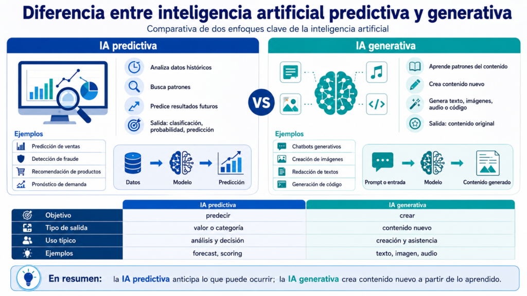 Unterschied zwischen prädiktiver und generativer künstlicher Intelligenz