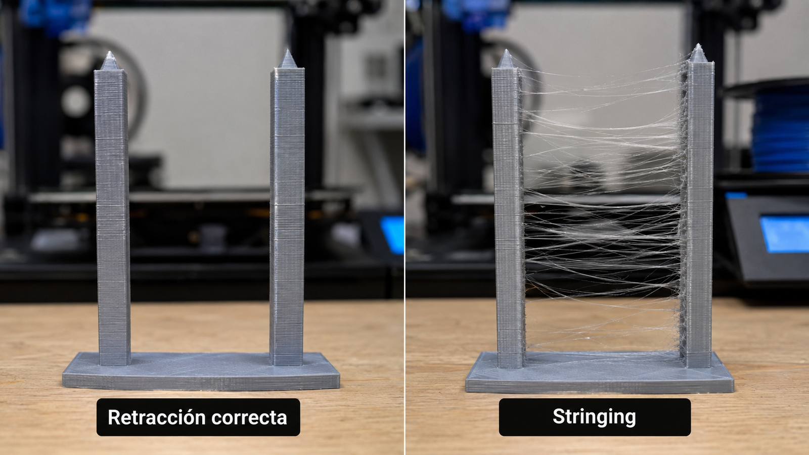 Tuning retraction to fix stringing on a 3D print