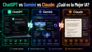 ChatGPT vs Gemini vs Claude: cuál es la mejor IA