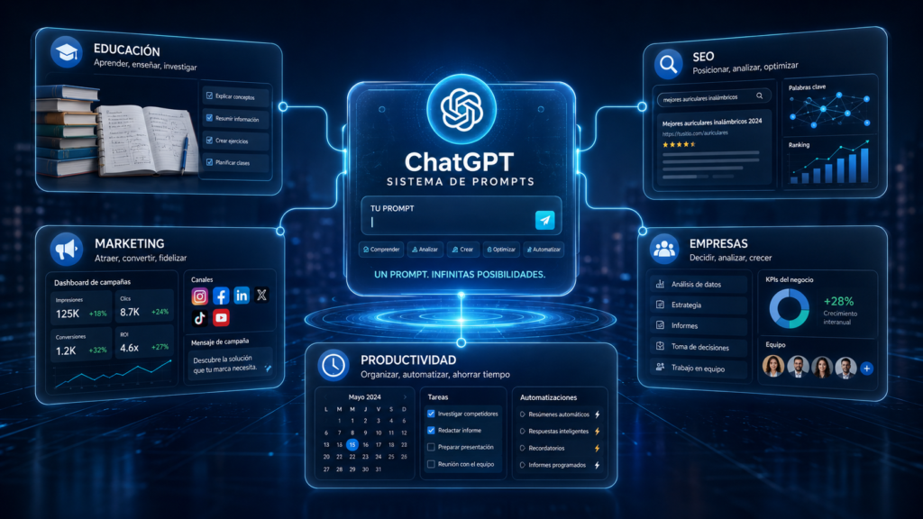 Prompts de ChatGPT para múltiples usos
