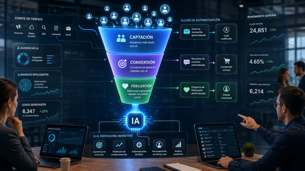 Embudo de marketing con inteligencia artificial