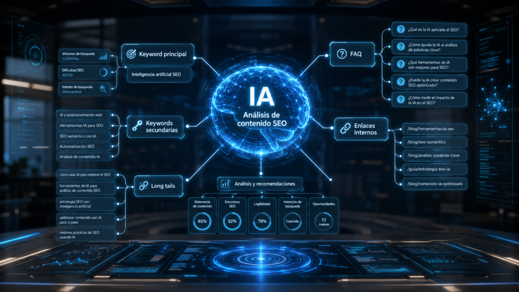 Mapa mental SEO con inteligencia artificial
