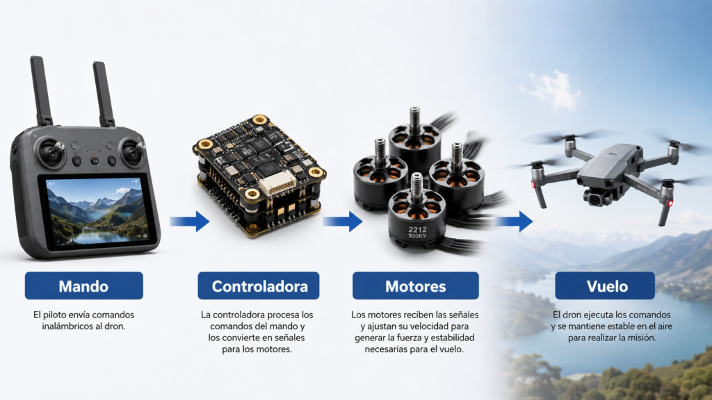 Funcionamiento de un drone paso a paso