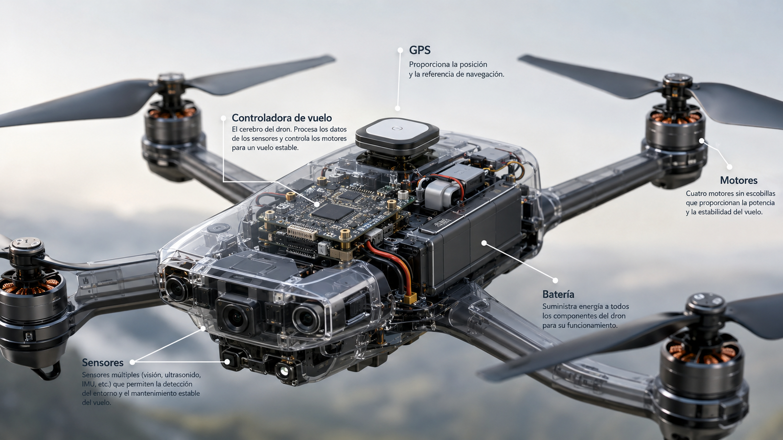 Inside a drone: electronics and components