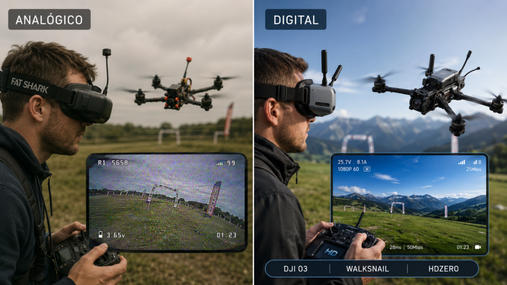 FPV analógico vs digital
