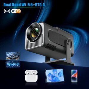 Conectividad WiFi 6 y Bluetooth 5.0 del Mini Proyector HY320