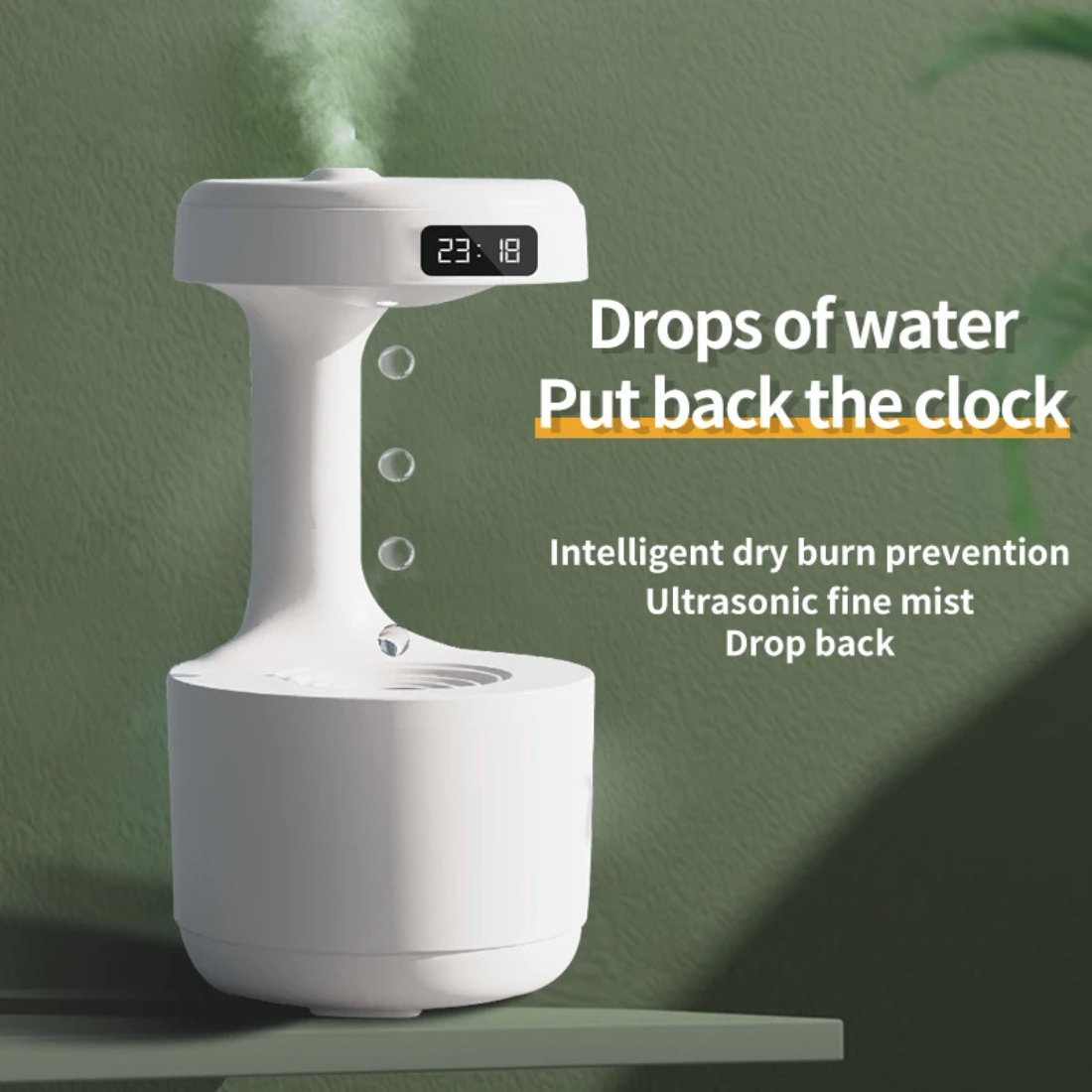 Efecto óptico antigravedad en humidificador
