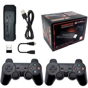 Kit completo de consola retro Plug & Play con dos mandos inalámbricos y accesorios incluidos