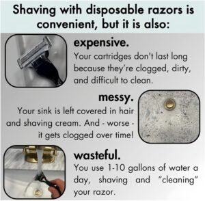 Partes del limpiador de cuchillas Razor Rinser y sistema de enjuague