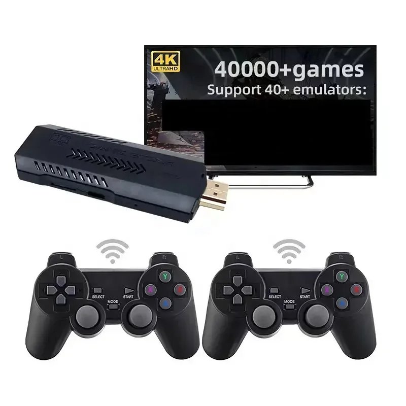 Consola retro HDMI con más de 40.000 juegos clásicos y dos mandos inalámbricos para jugar en familia