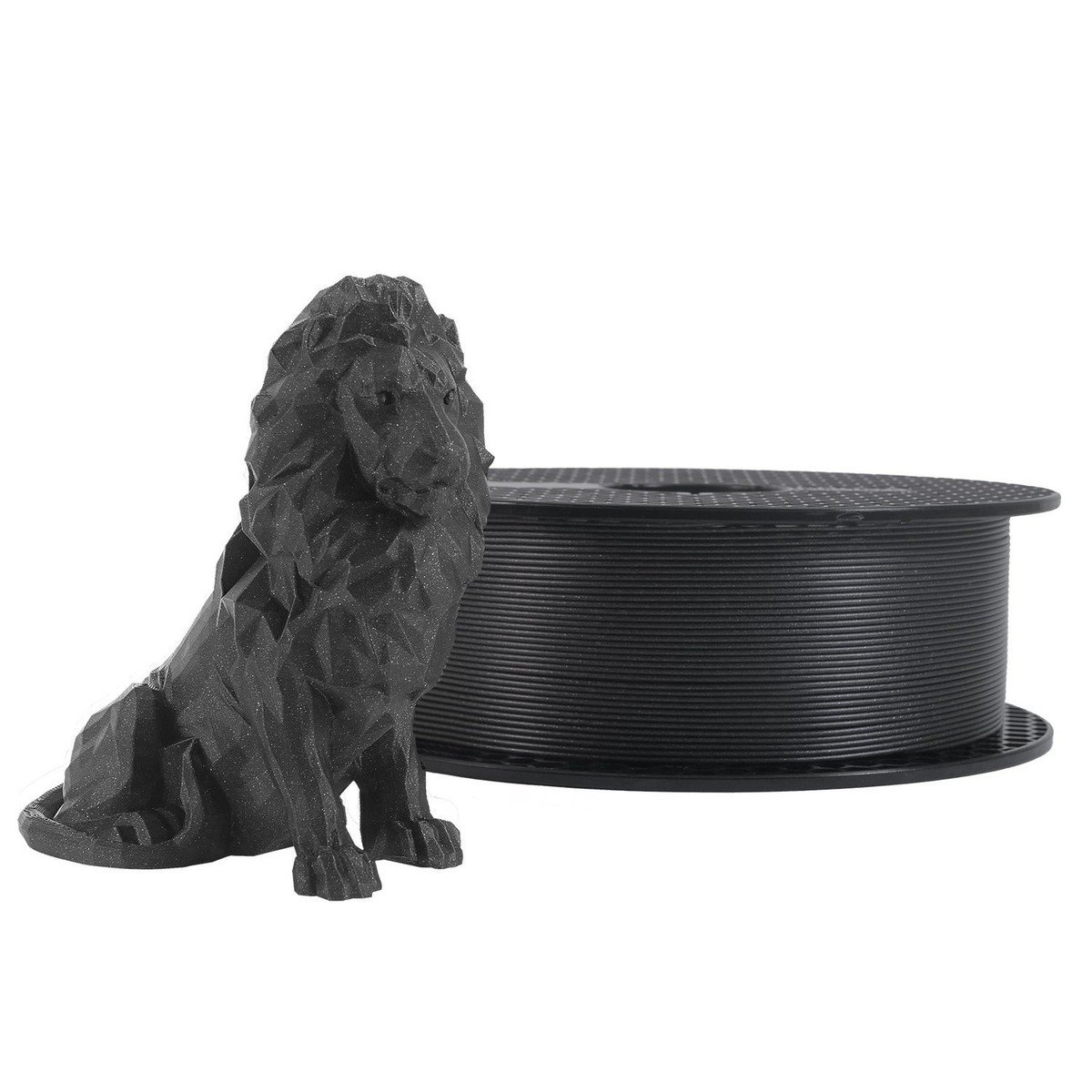 Prusament PLA filament spool next to a printed figure – official manufacturer photo