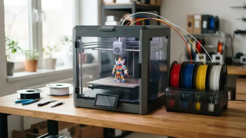 Mejor impresora 3D multicolor con alimentador de cuatro bobinas de filamento de colores